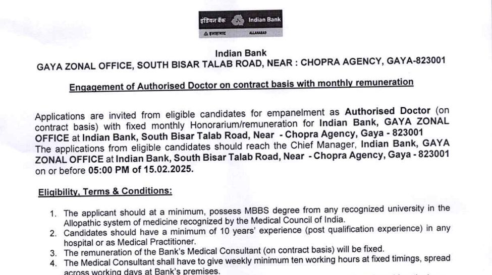 Indian Bank New Vacancy